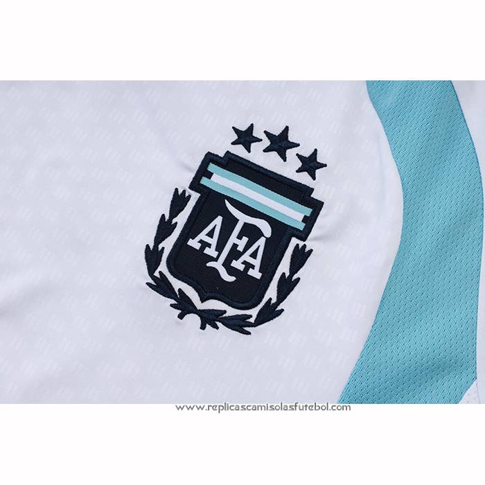 Fato de Treino Argentina 2025-2026 Manga Curta Branco - Calcas Curta